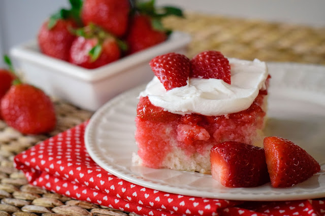 The Backroad Life: Homemade Strawberry Poke Cake