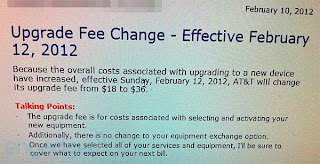 AT&T Upgrade Fee