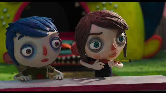 Fotograma de la pelicula de animación de stopmotion Claude Barras My Life as a Courgette Mi vida de calabacín