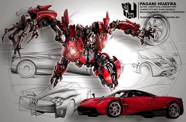 Gambar Mobil Pagani Hyura Autbots Transformers 4 Age of Extinction