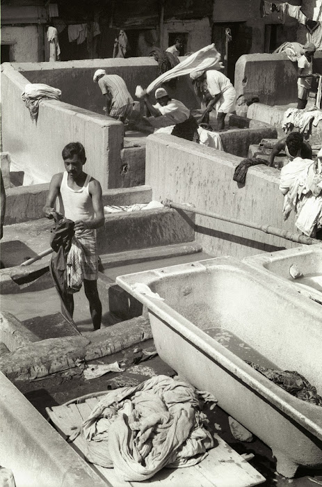 Mumbai, blanchisseurs, Dhobi, Malabar Hill, © L. Gigout, 1991