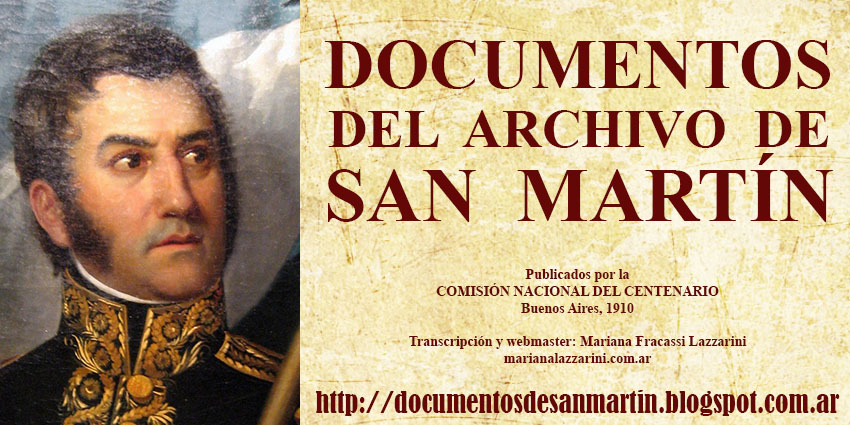 Documentos del Archivo de San Martín (Transcripción)