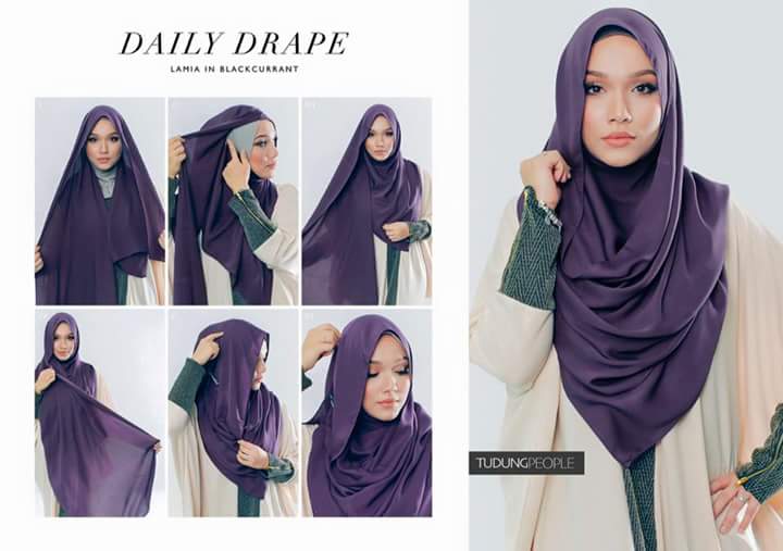 cara pakai shawl pinless