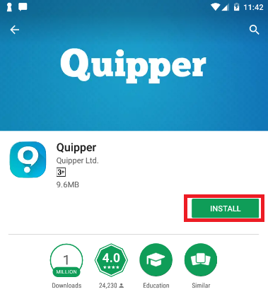 Install Aplikasi Quipper school Android