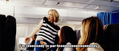 gif result for best bridesmaids kristen wiig gif airplane party drunk girl