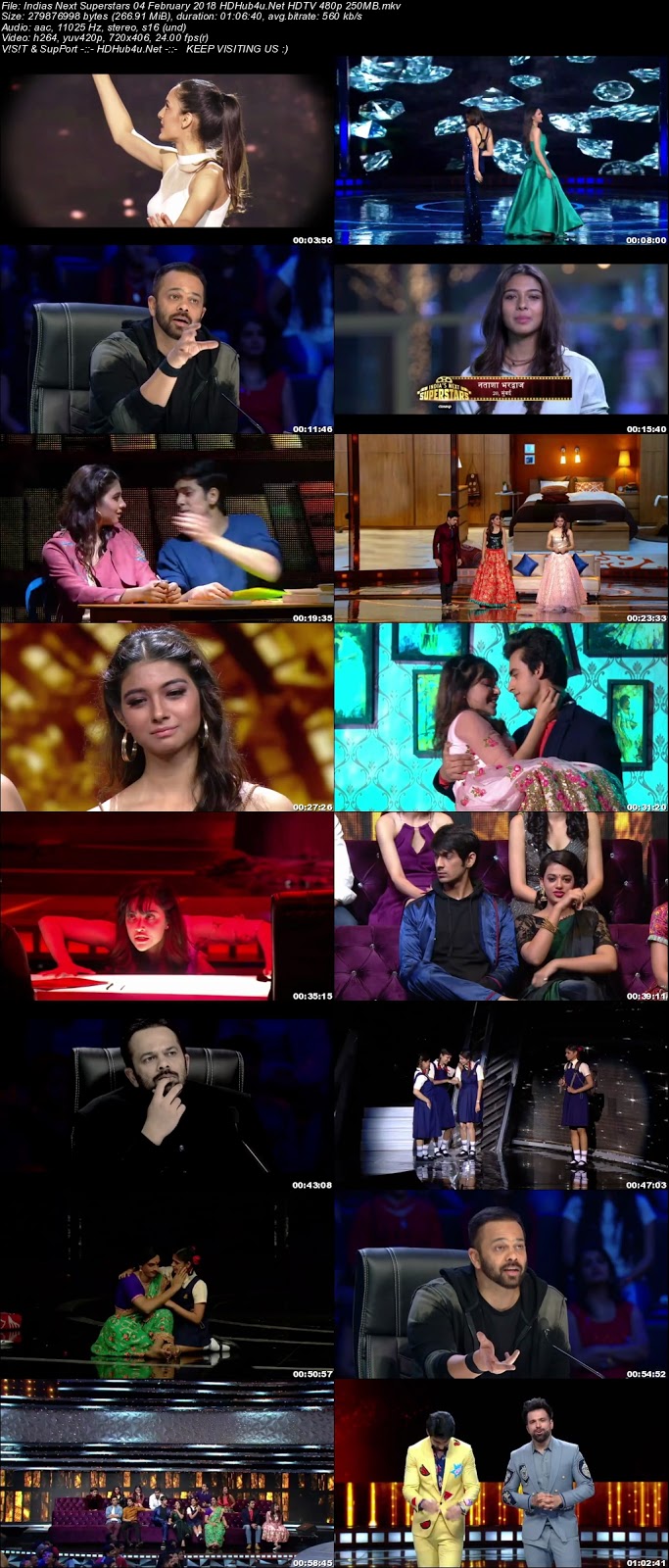 Indias Next Superstars 4th February 2018 HDTV 480p 250MB Download