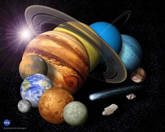Artist's depiction of Solar System from NASA