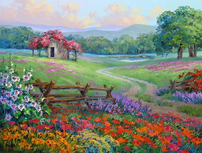 Mikki Senkarik 1954 | American Plein-air painter | A Touch of Greece 