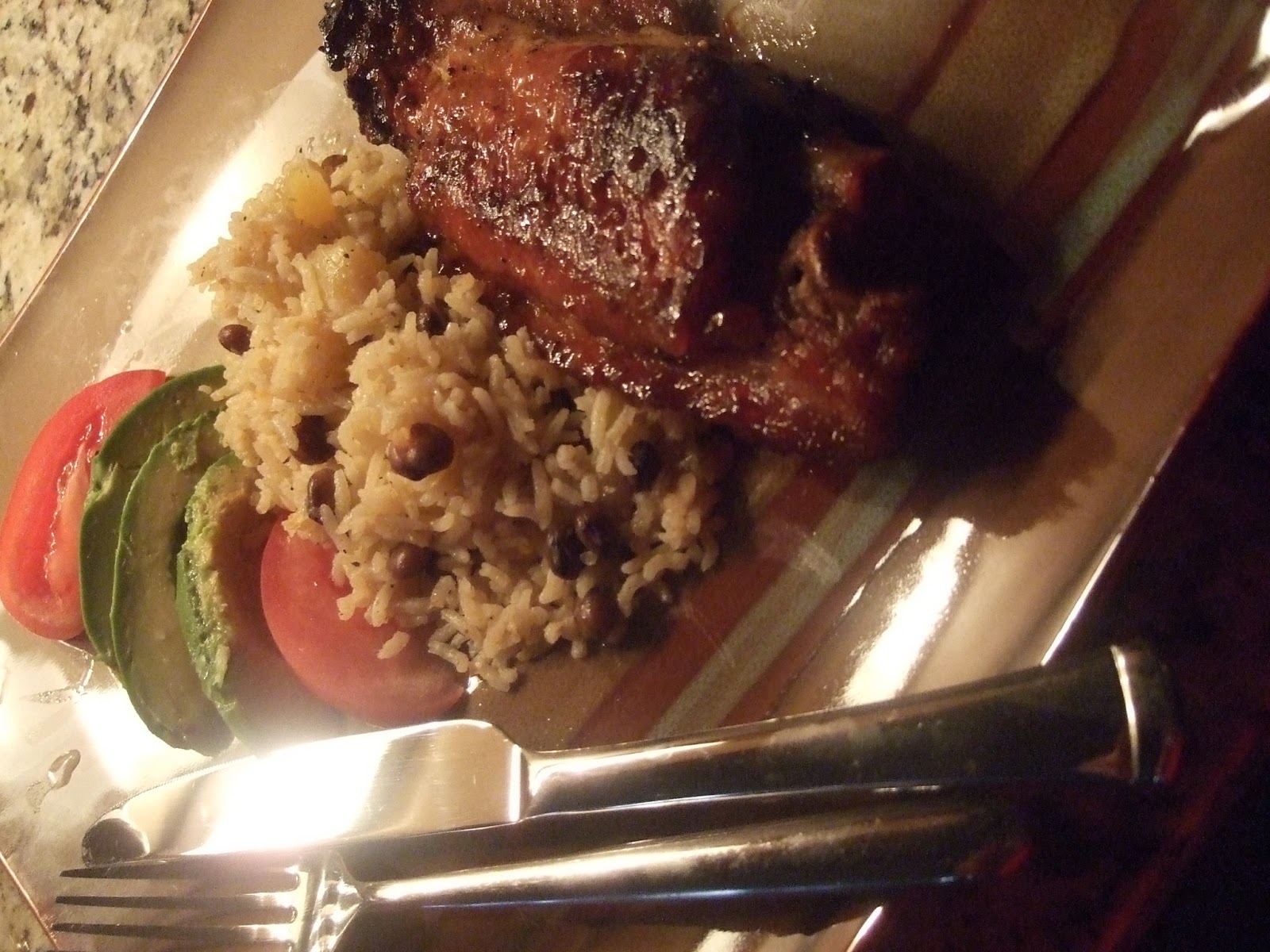 Simply Inspired Food Turkey Wings with Coconut Mango Basmati Rice and Peas