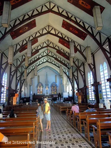 Puerto Princesa Travel Guide: the cavernous interiors of the Immaculate Conception Cathedral