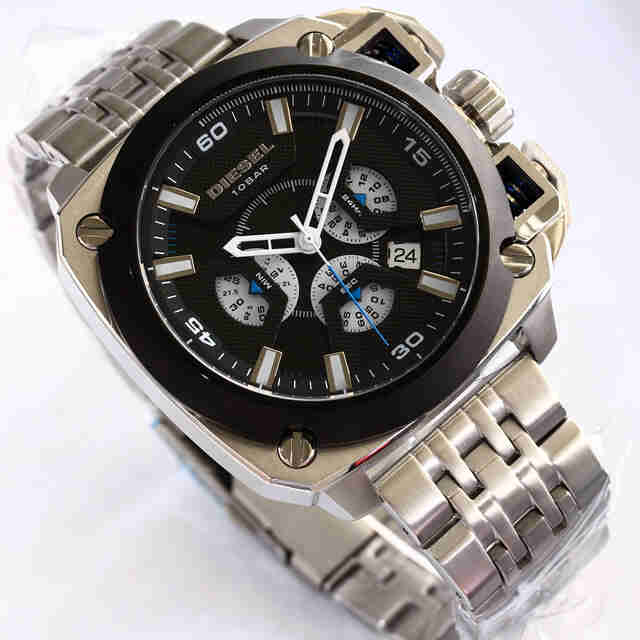 Jam tangan DIESEL Chronograph MEGATRON Stainless Steel (KW SUPER AAA