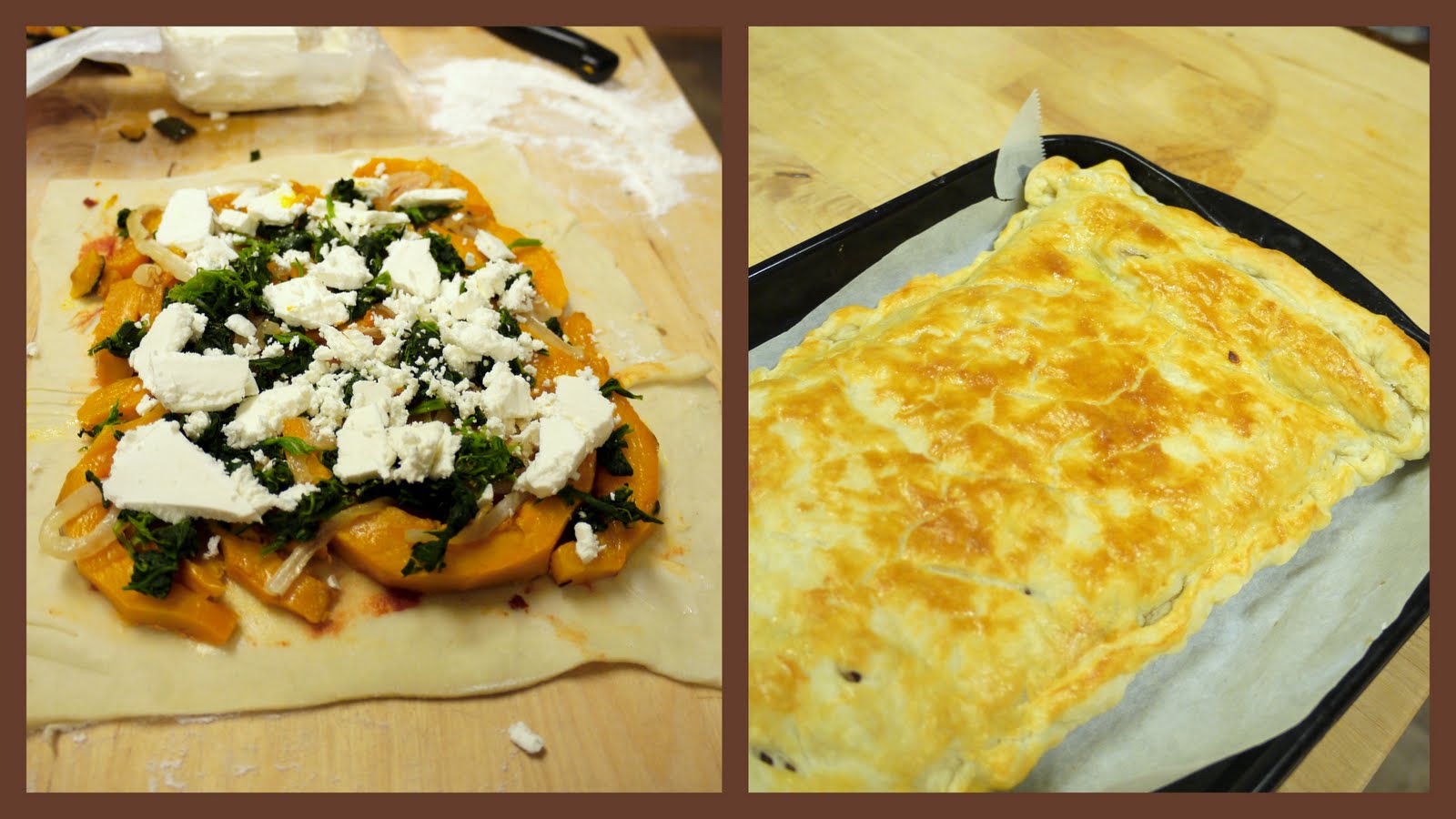 Take it and Like it Kabocha, Spinach & Goat Cheese Pie