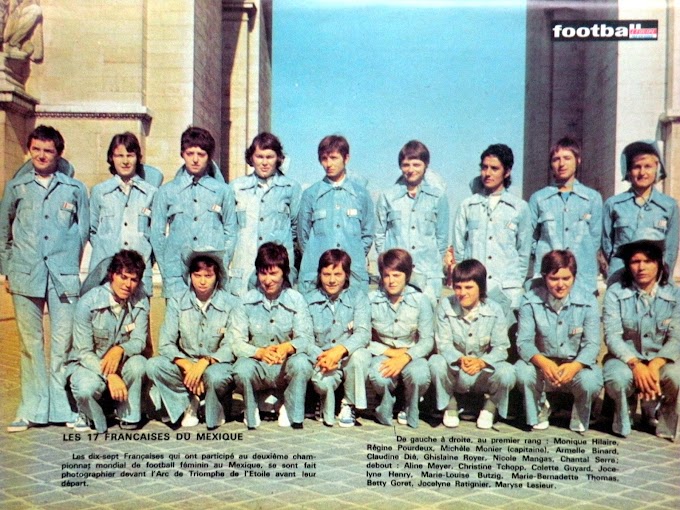 L'équipe de France de football féminin 1971.