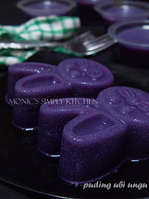 membuat puding ubi ungu