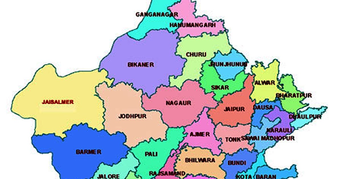 General Knowledge RAJASTHAN MAP,Rajasthan Genral Information