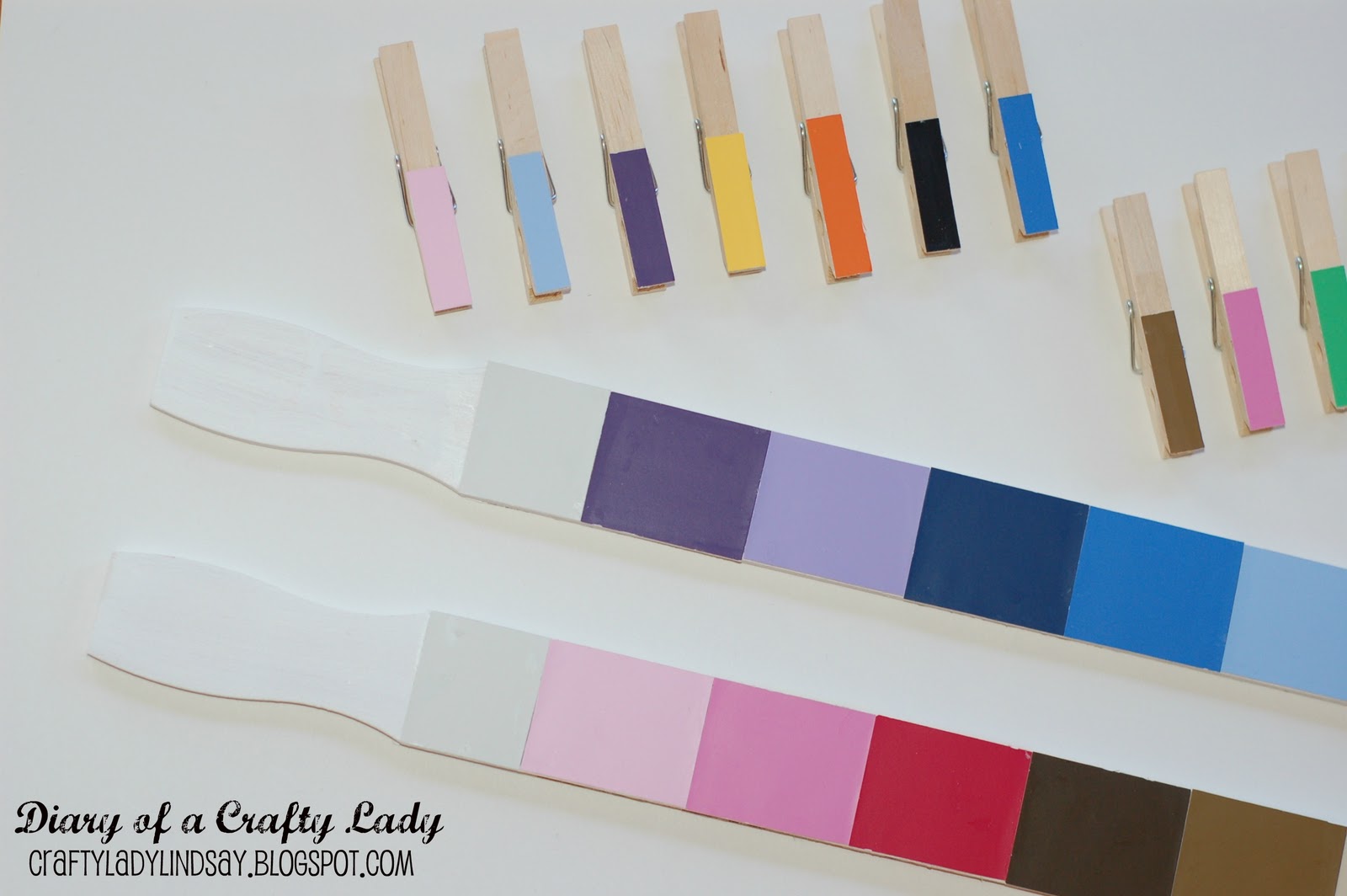 Diary of a Crafty Lady Paint Stick/Paint Chip Color Matching Game