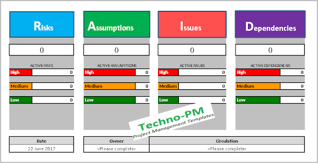 RAID Log raid log template, raid log, raid tracker