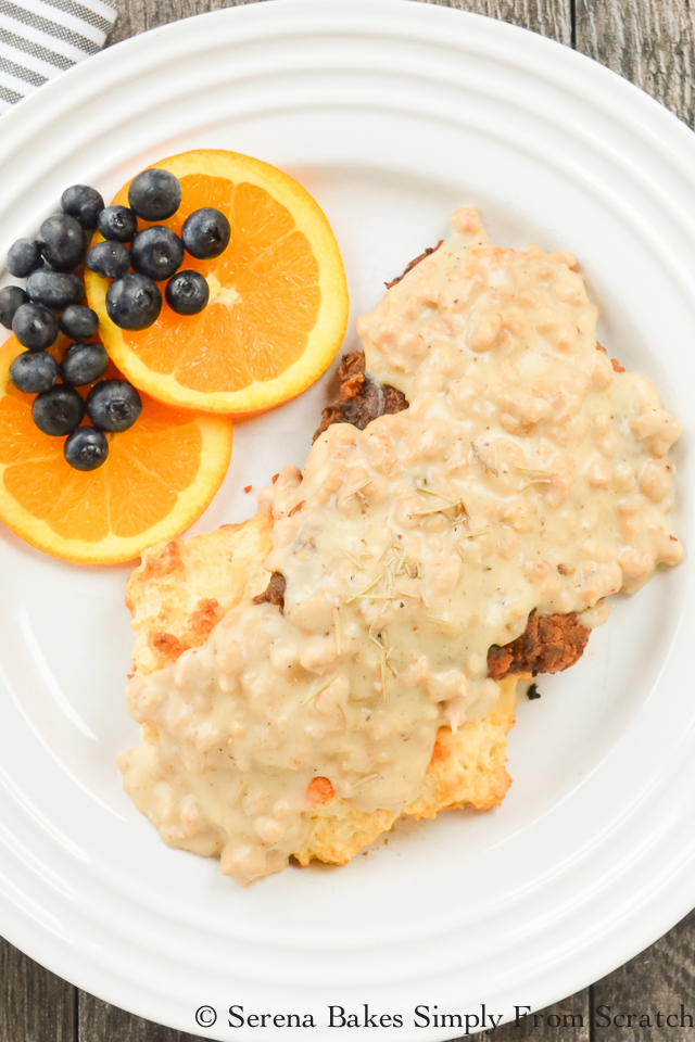 Chicken Fried Steak With Sausage Gravy Serena Bakes Simply From Scratch