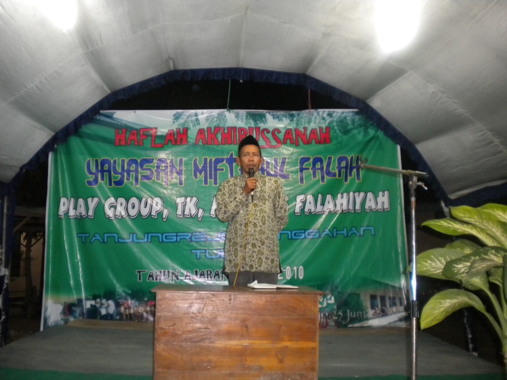 Sambutan Ketua Yayasan Miftahul Falah dalam rangka Haflah 