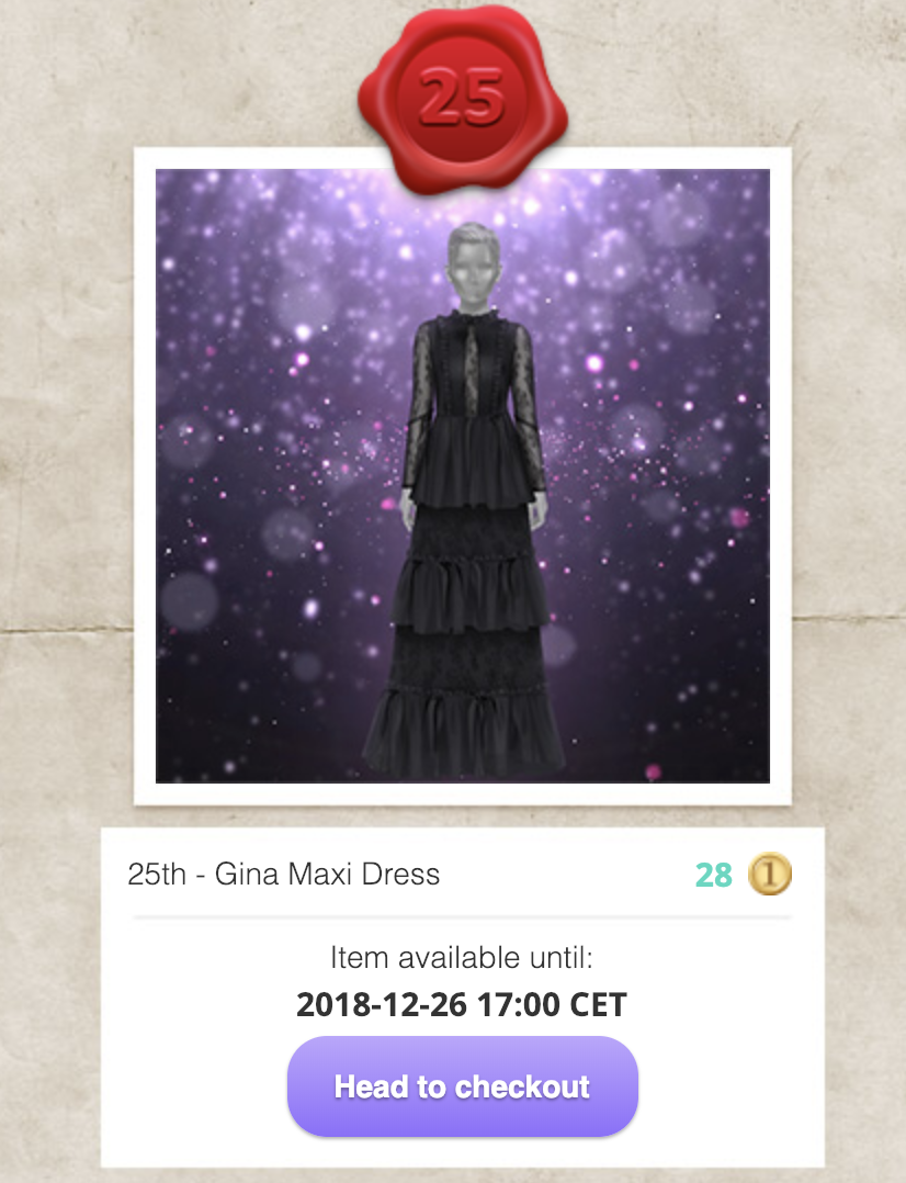 Final Calendar Item Stardoll's Most Wanted...