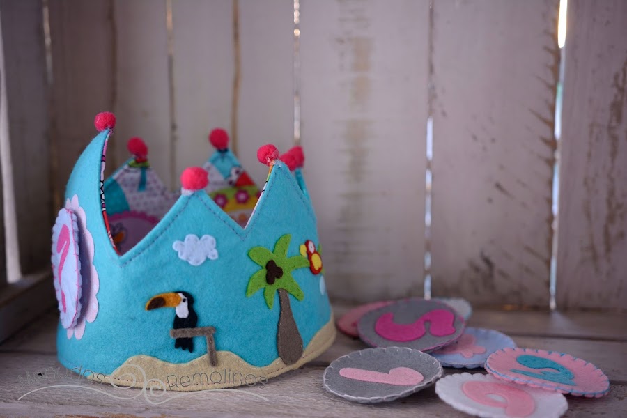 Corona de cumpleaños aloha