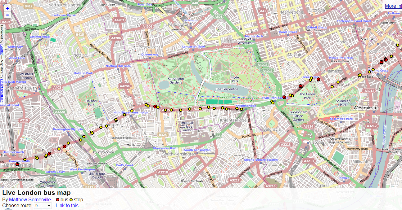 FOCUS TRANSPORT Live London Bus Map