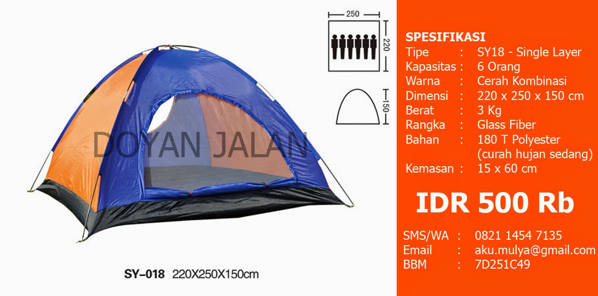 Tenda Dome Kapasitas 6 Orang