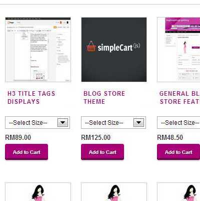 Add to Cart Blogger e-commerce feature