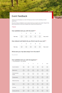 Event feedback template