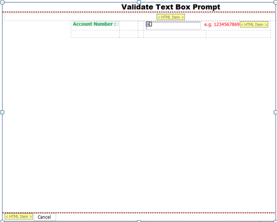 Cognos: Cognos TextBox Prompt - Numeric Validation