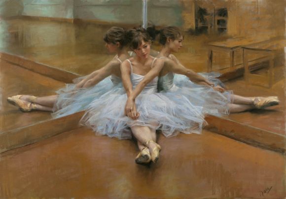 Vicente Romero pinturas mulheres impressionistas beleza Bailarina