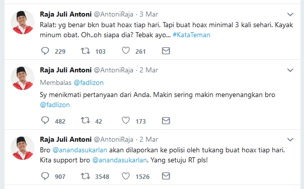twit Raja Juli Antoni twit Raja Juli Antoni
