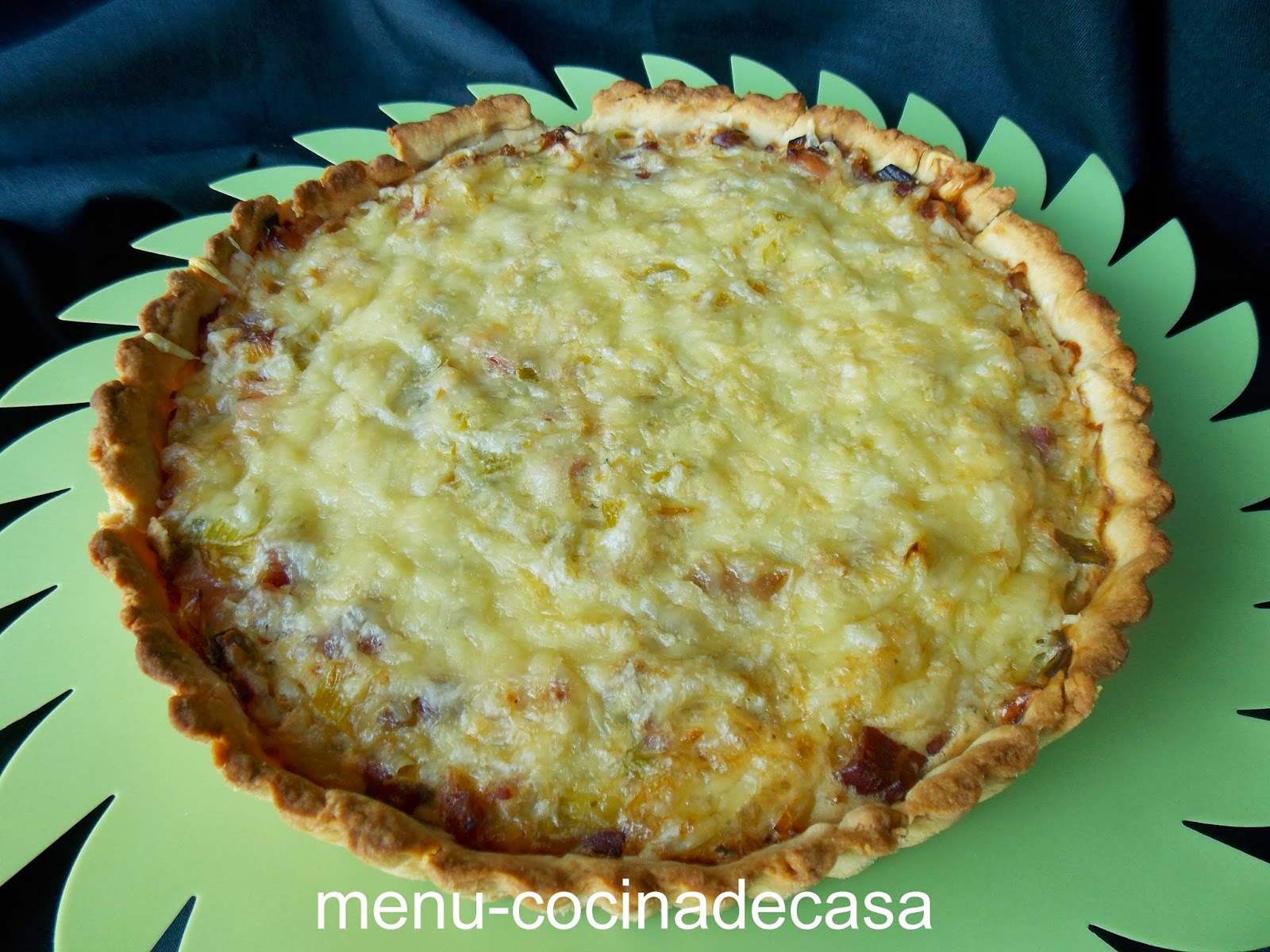 menucocinadecasa QUICHE DE PUERROS Y PANCETA DE GORDON RAMSAY