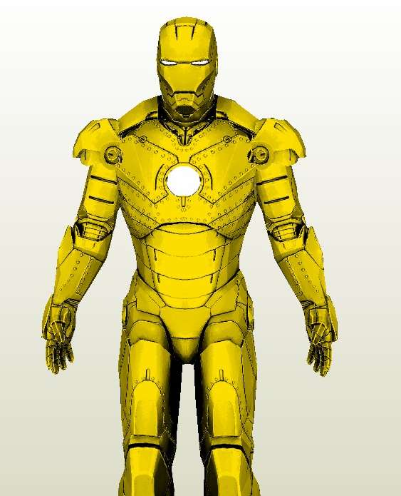 Iron Man Armor MK II Silver and Gold