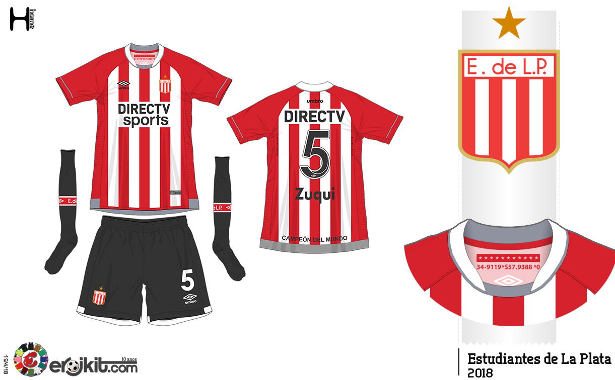 Kit Design By Eroj 2018 Estudiantes De La Plata Home Kit Design By Eroj 2018 Estudiantes De La Plata Home