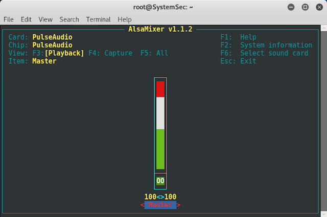 Fix Sound Mute Audio Problem In Kali Linux