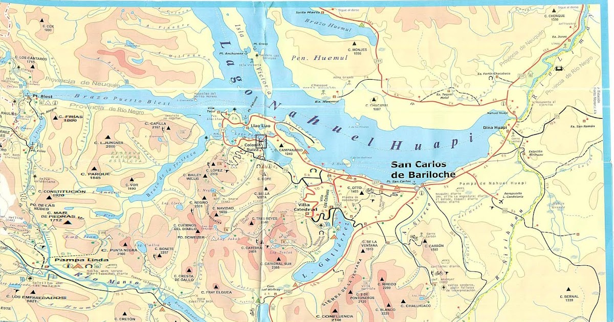 Mapas de Bariloche - Argentina - MapasBlog