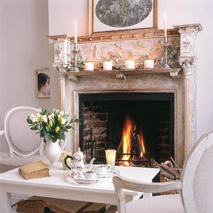 BOXWOOD TERRACE: Tea by the Fire