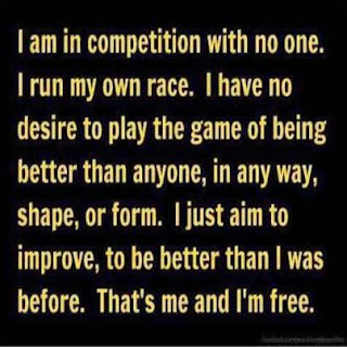 life inspiration quotes: Not in competition with anyone inspirational quote