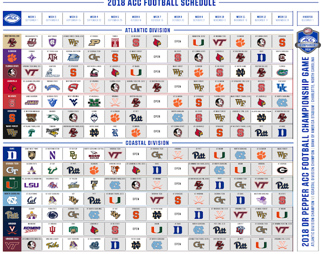 All things FSU: 2018 FSU & ACC Football Schedule All things FSU: 2018 FSU & ACC Football Schedule