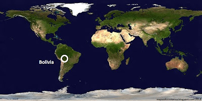 Mapa de Bolivia (planisferio)
