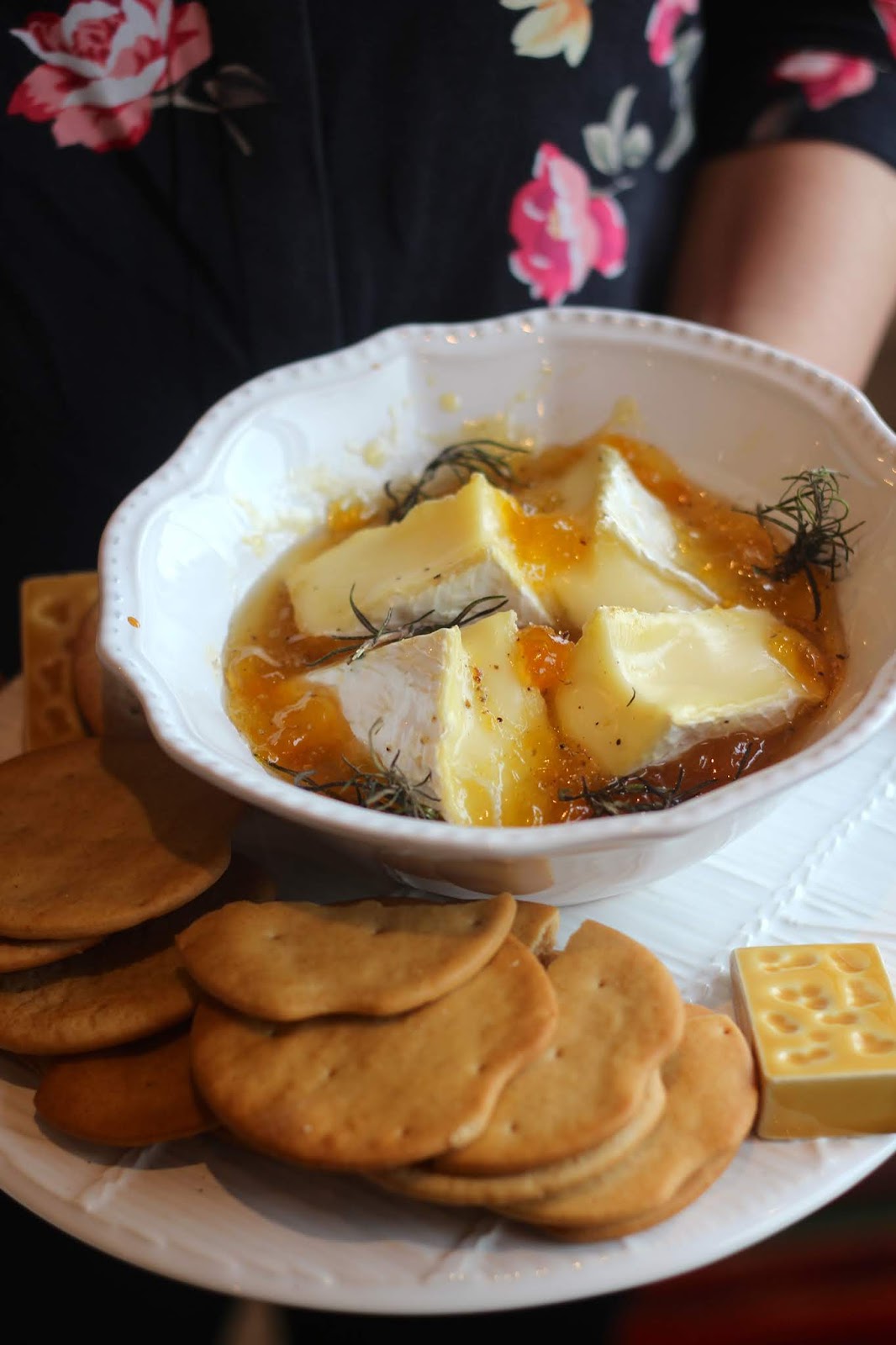 Camembert no Forno com Compota de Pêssego