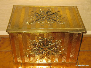 Antique Brass Embossed Kindling Box! This Kindling Box