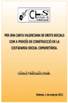 Propuesta de Carta Valenciana de Derechos Sociales  a la de la  Conselleria
