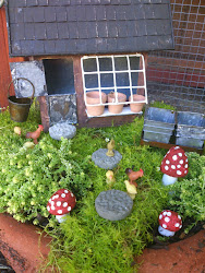 chicken fairy garden coop done pot gnome cotta terra