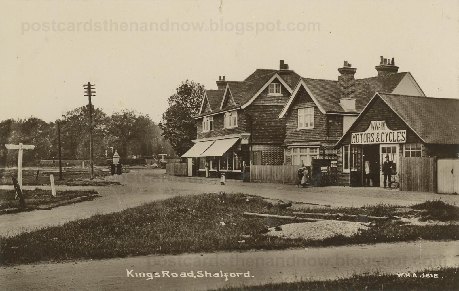 Postcards Then and Now Shalford, Surrey, Kings Road c1912