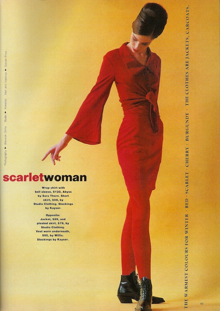 Glossy Sheen: Scarlet Woman - Dolly July 1989