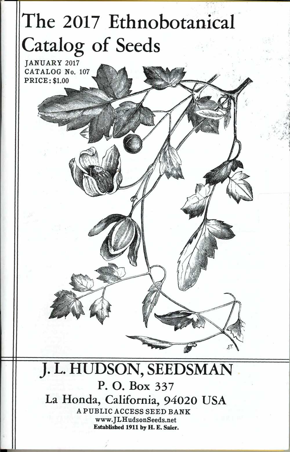J. L. Hudson Seedsman Ethnobotanical Catalog