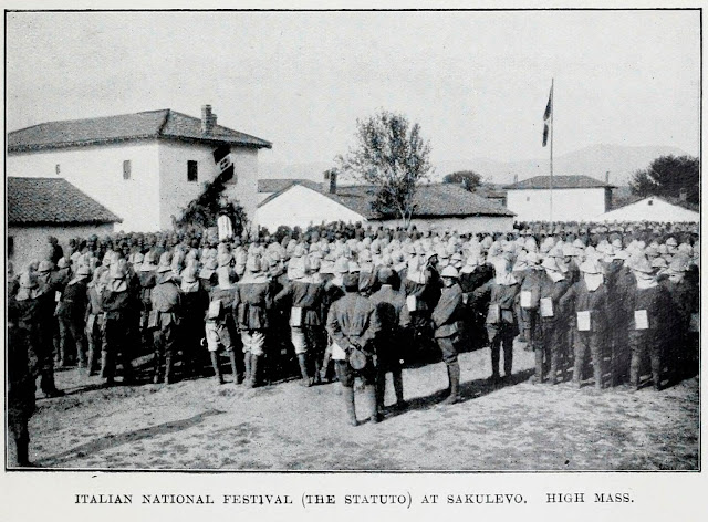 ITALIAN NATIONAL FESTIVAL (THE STATUTO) AT SAKULEVO. HIGH MASS. - The Macedonian Campaign 1917