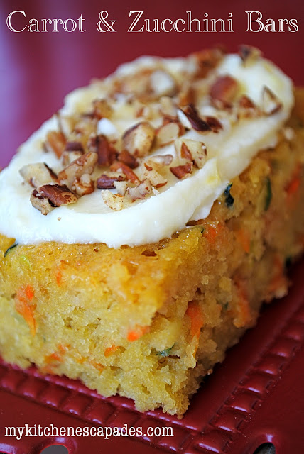  Carrot and Zucchini Bars with Lemon Cream Cheese Frosting